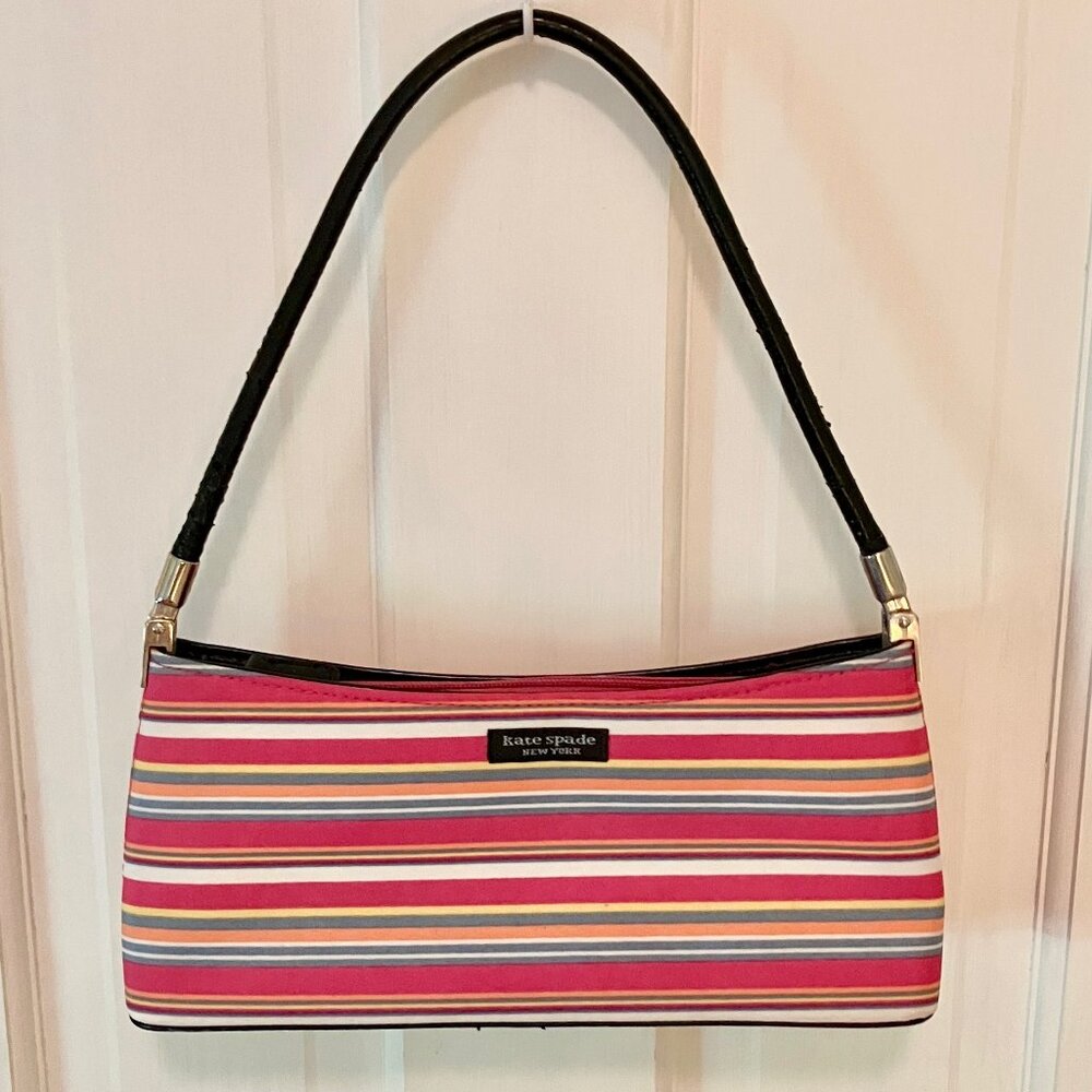 Kate Spade Handbag, Multi-Color Striped Fabric